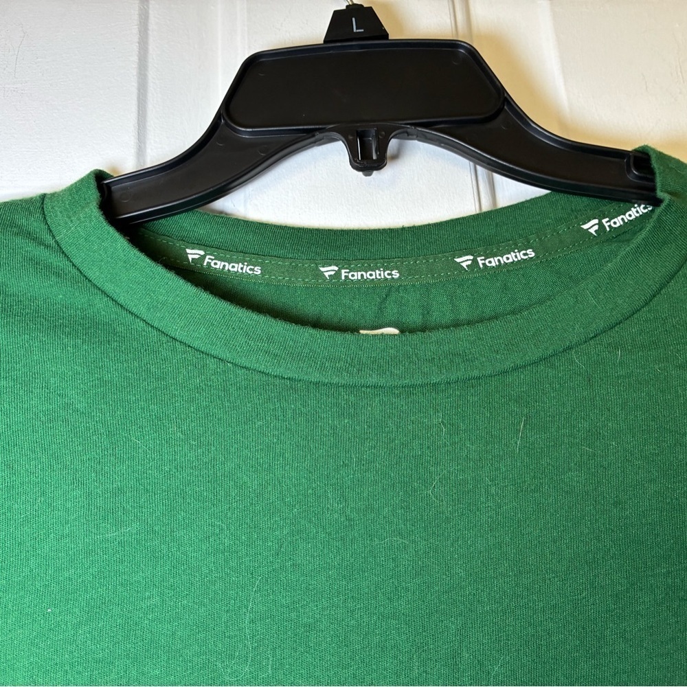 Fanatics New York Jets T Shirt Textured Logo XL Soft Light Gray White Green - Picture 5 of 7